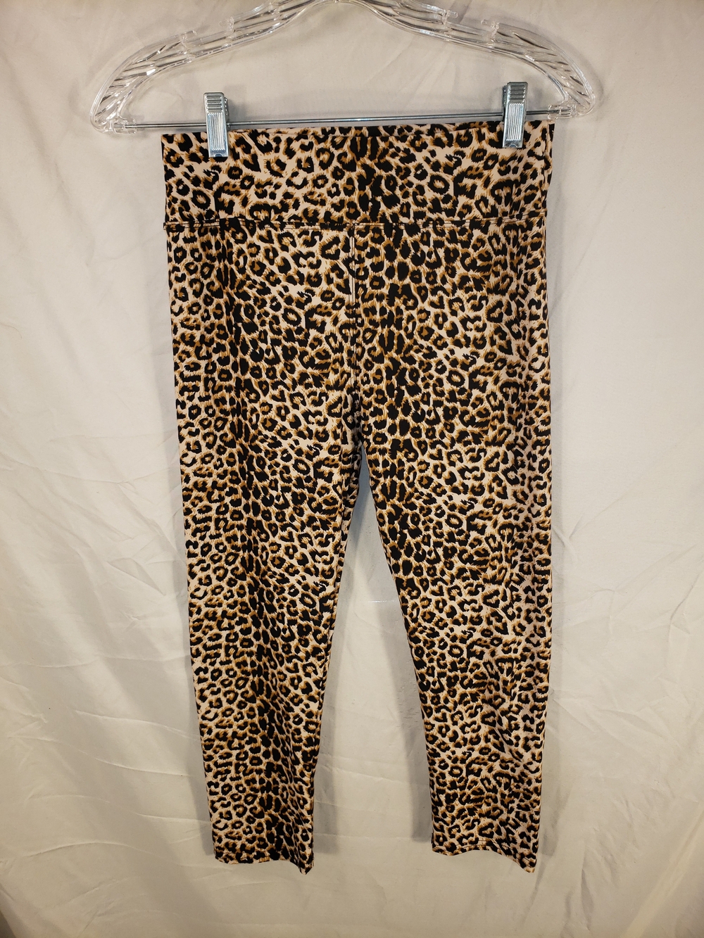 Women's High-Rise Leopard Print Stretch Leggings in Brown - S-L